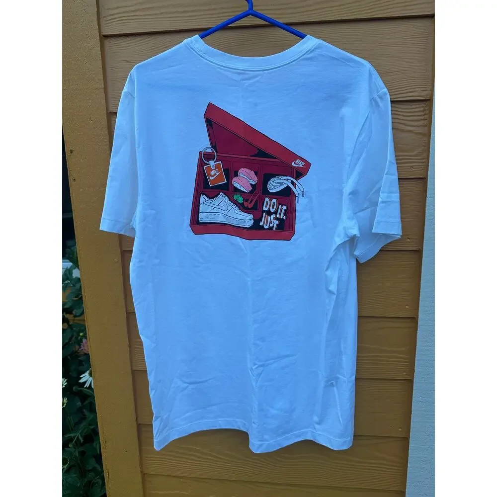 Nike Just Do It Sneaker Shoebox Graphic T-Shirt White Red Men's Large